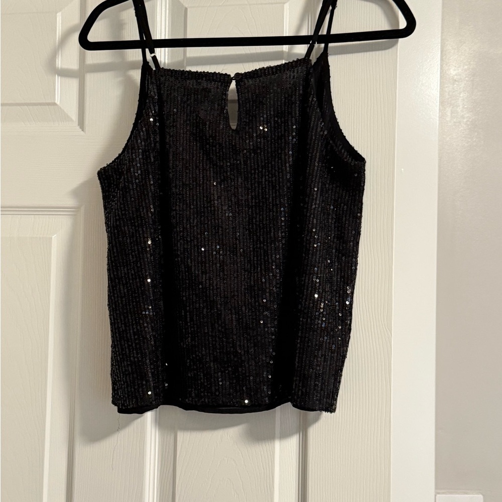 Vine & Love black sequin tank top